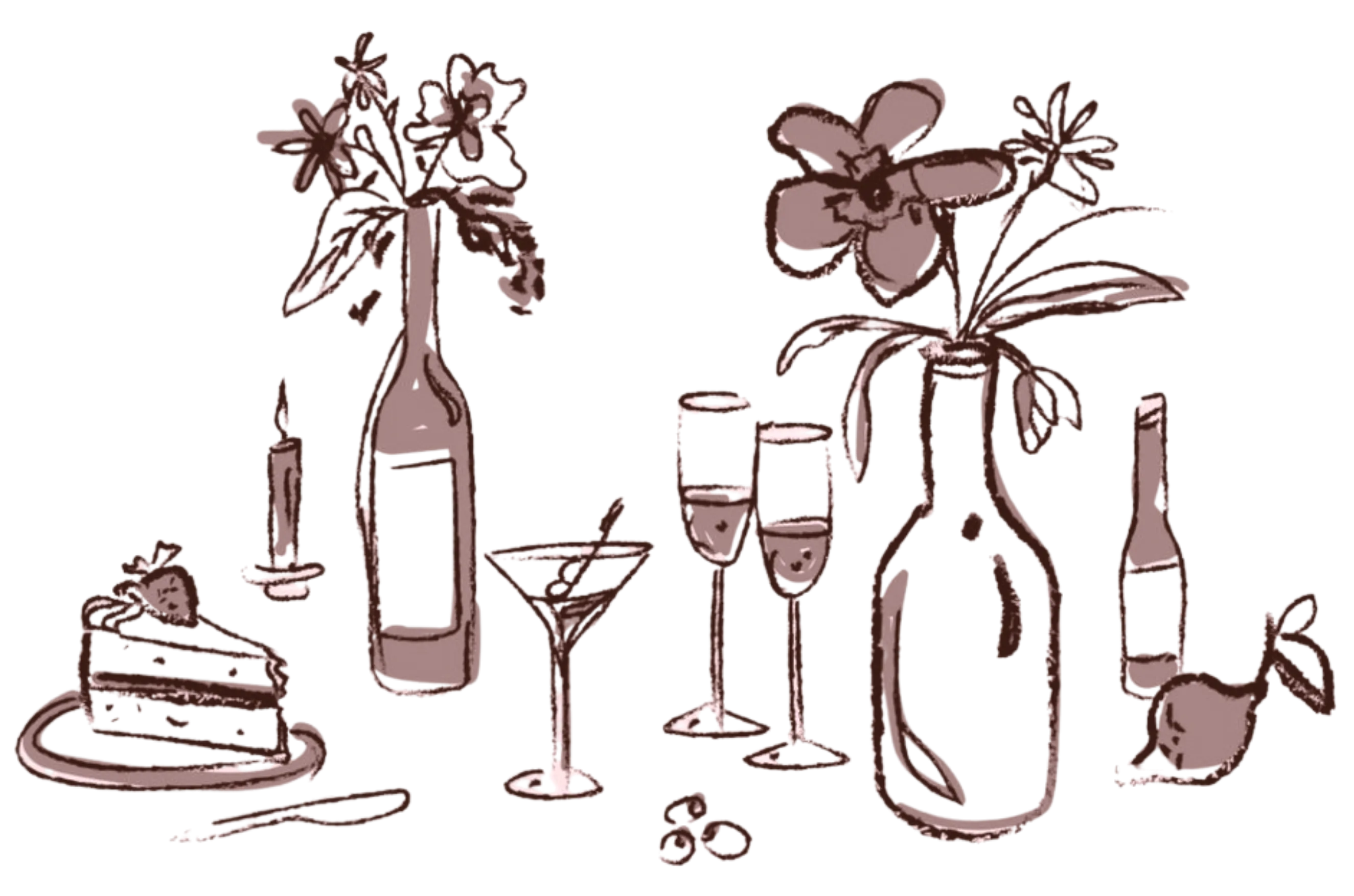 flores y vino